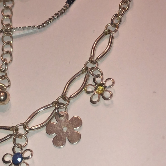 Lot of 3 Ankle Bracelets Shell Silver Tone Boho Floral Anklets - Picture 4 of 8